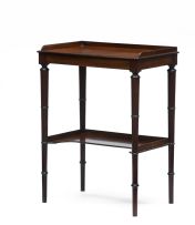 A George III mahogany and ebonized occasional table, 19th century