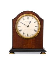 A mahogany mantel clock, Mappin & Webb, 20th century