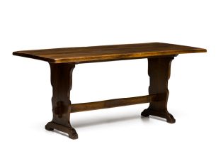 An oak side table, 20th century