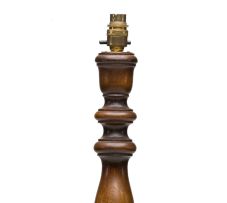 A South African oak standing lamp, 20th century
