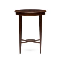 An Edwardian mahogany and inlaid satinwood occasional table