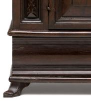 An Italian walnut and simulated rosewood side cupboard, 19th century