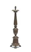A brass lamp stand, late 19th/early 20th century