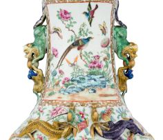 A Chinese famille-rose vase, Qing Dynasty 19th century