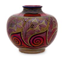 A Galileo Chini Fontebuoni Firenze lustre vase, first quarter 20th century