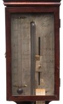 A mahogany stick barometer, John Gally, early 19th century
