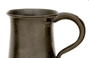 A group of pewter wares, 19th century