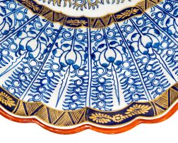 A Worcester 'Royal Lily' pattern blue and white dish, late 18th/early 19th century