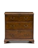 A George III style oak chest of drawers
