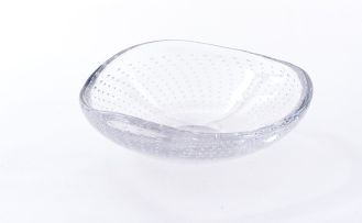 A Kosta Boda glass bowl, Vicke Lindstrom, 1960s