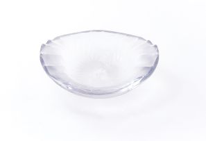 A Lalique clear and frosted bowl, modern