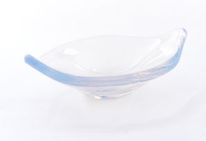 An Orrefors opalescent glass bowl, post 1960