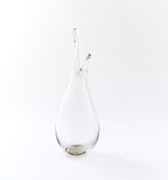 A Holmegaard 'Beak' clear glass vase, designed by Per Lutken, 1957