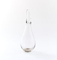 A Holmegaard 'Beak' clear glass vase, designed by Per Lutken, 1957