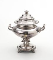A Sheffield-plate tea urn, 19th century
