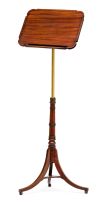 A Regency mahogany and inlaid music stand