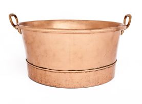 A copper preseving pan, of large proportions