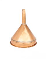 A copper funnel
