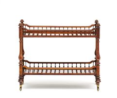 A Victorian rosewood two-tiered trolley, Howard & Sons, 25, 26, 27 Berners Street, London W, 1872-1899