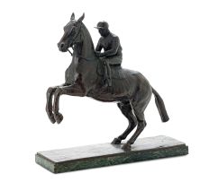 A bronze equestrian model of Grand National winner Kellsboro' Jack, E M Alexander, 1933
