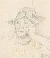 Edward Wolfe; Portrait of a Lady in a Hat