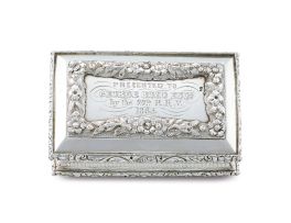 A Victorian silver snuff box, Francis Clark, Birmingham, 1845