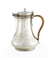 A George III silver hot water pot, John Edwards III, London, 1805
