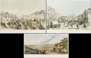 Thomas Bowler; Main Street, Port Elizabeth; Market Street, Port Elizabeth; Graham's Town from the Bay Road, three