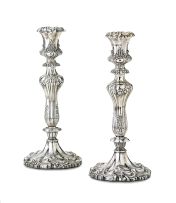 A pair of Victorian silver candlesticks, Henry Wilkinson & Co, Sheffield, 1843