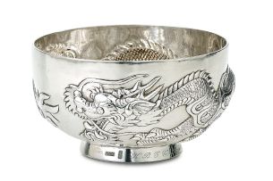 A Chinese Export silver bowl, retailed by Wang Hing & Co, Hong Kong, circa 1913