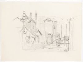 Gregoire Boonzaier; Street Scene, recto; Birds, verso