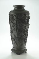 A oriental bronze vase, 19th century