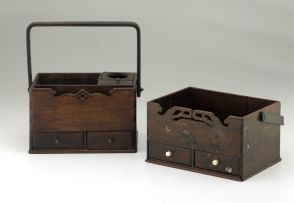 A Japanese scholar's hardwood writing box, Meiji period (1868-1912)