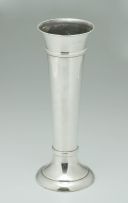 A George V silver vase, maker's mark worn, London,1921