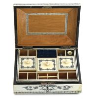 An Anglo-Indian engraved ivory work-box, late 18th/early 19th century, Vizagapatam