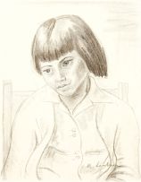 Maggie Laubser; Portrait of a Girl