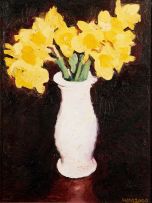 Walter Meyer; A Vase of Daffodils