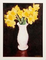 Walter Meyer; A Vase of Daffodils