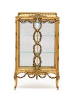 A giltwood display cabinet, late 19th century