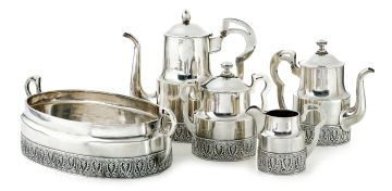 A Russian silver tea service, Moscow, 1908-1926