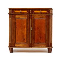A Cape Neo-Classical stinkwood, yellowwood, satinwood and inlaid side cupboard, early 19th century