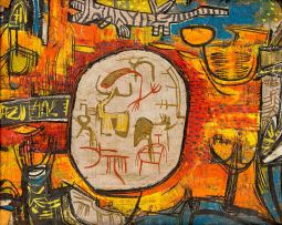 Walter Battiss; Abstract Composition, recto; Rock Art, verso