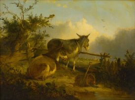 Edmund Bristow; Donkeys Grazing