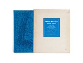 David Hockney; Pool Made with Paper and Blue Ink for Book, together with the accompanying book Paper Pools
