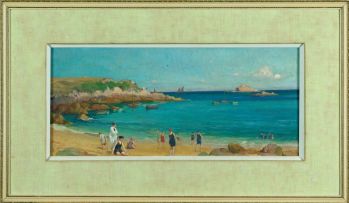 Adolphe Faugeron; On the Beach at Treboul, Brittany