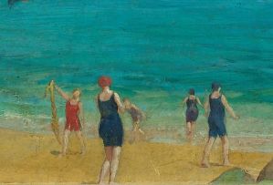 Adolphe Faugeron; On the Beach at Treboul, Brittany