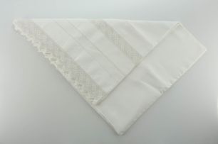 A linen and cotton flat sheet, early 20th century