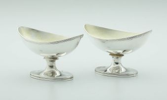 A pair of George III Scottish silver salts, John McDonald (1797-1817), Edinburgh