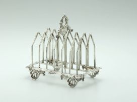 An early Victorian silver toast rack, Benjamin Davis, London, 1839