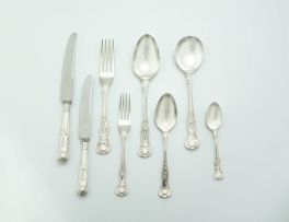 A set of Kings pattern silver-plated cutlery, Cooper Brothers, Sheffield, 20th century